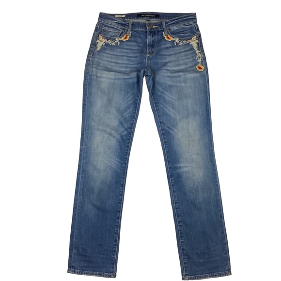 Driftwood Audrey Embroidered Straight Leg Jeans - Picture 1 of 13
